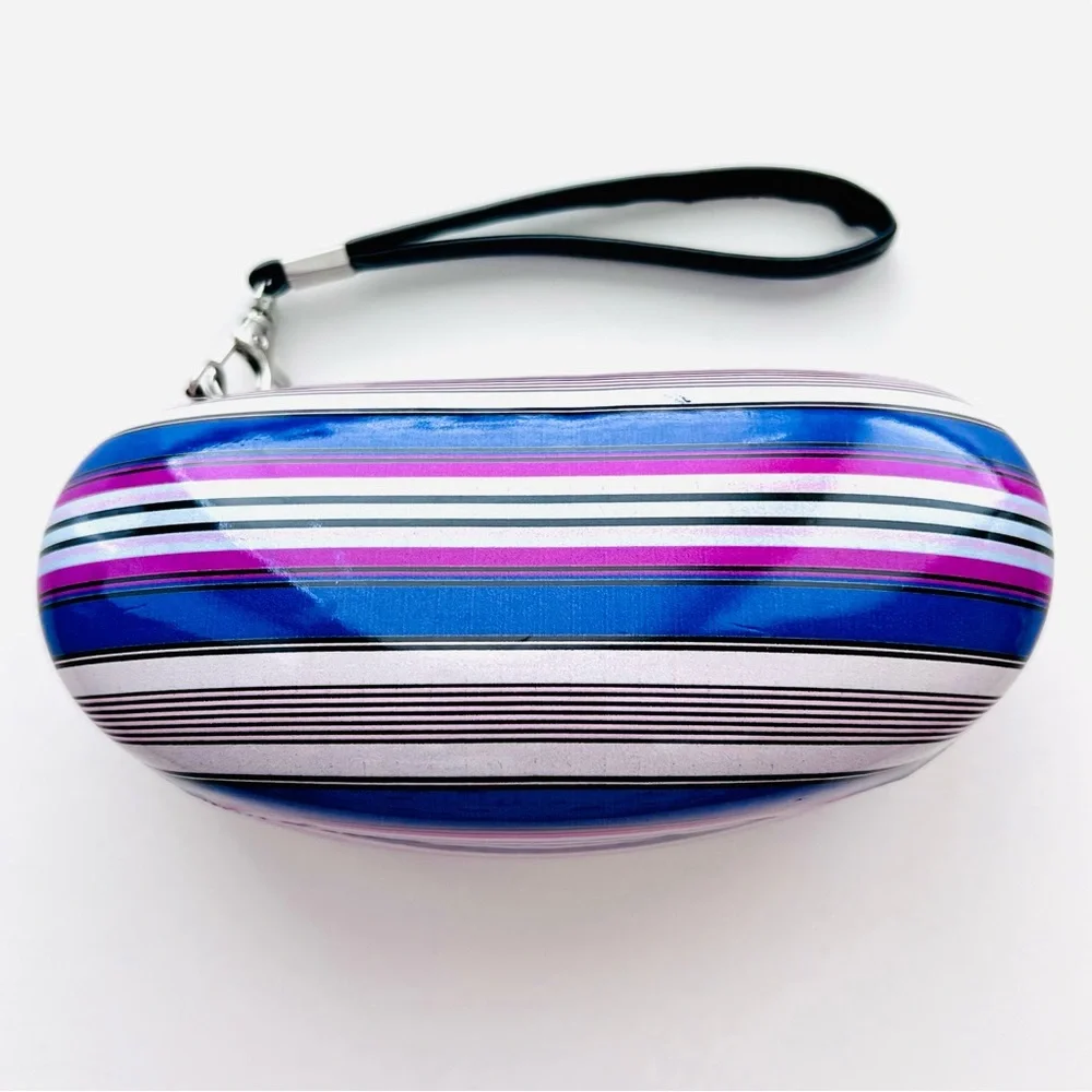 Nanette Lepore Clam Shell Hard Shell Glasses Case w/ Wristlet Strap - NWOT